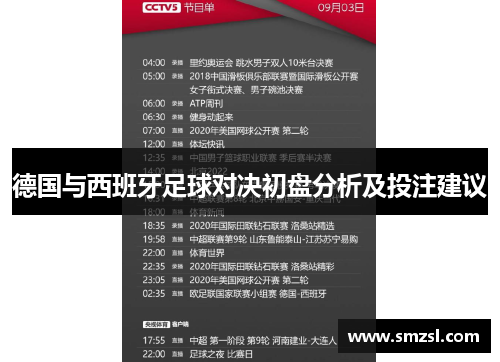 德国与西班牙足球对决初盘分析及投注建议